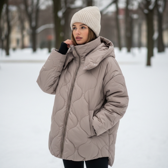 Cloud Yumuşak Dokulu Kapüşonlu Şişme Mont